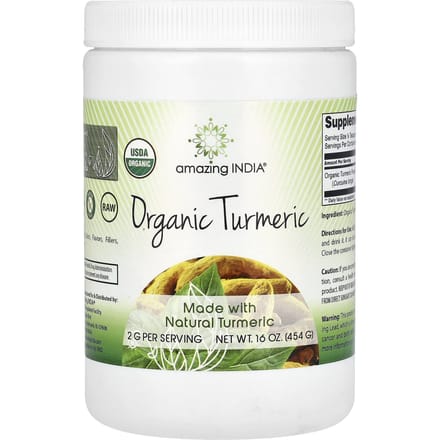 Geweldig India, Biologische Kurkuma, 16 oz (454 gr)