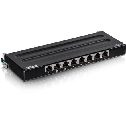 TRENDnet TC-P08C6AS Patchpaneel , 8-poorts Cat.6A afgeschermd voor wandmontage