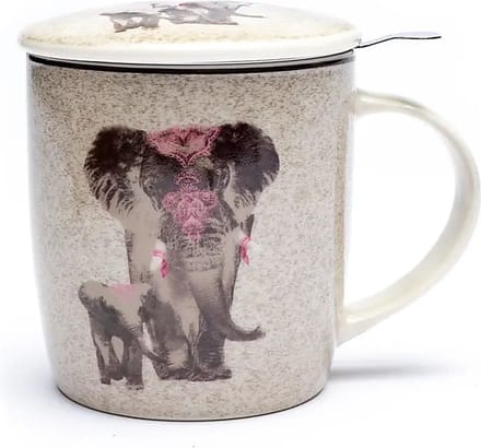 Yogi & Yogini - Theemok set - Olifant - Grijs - China