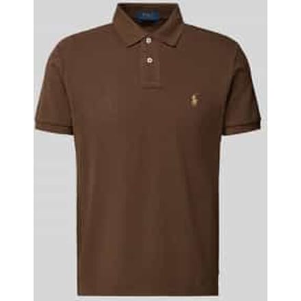 Custom slim fit poloshirt van puur katoen