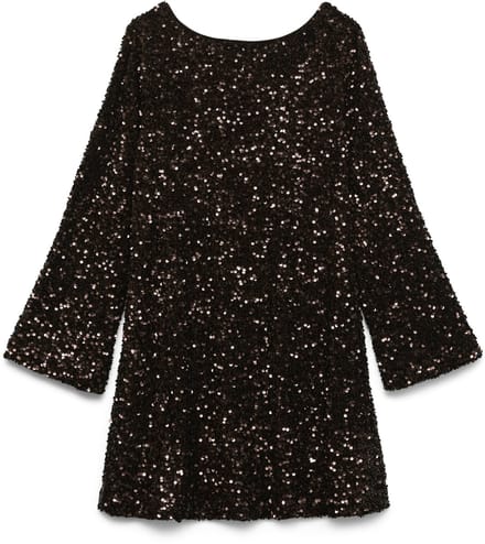 VERO MODA - VMLAILA LS SEQUIN BOW DRESS EXP - Dames - Mini jurken