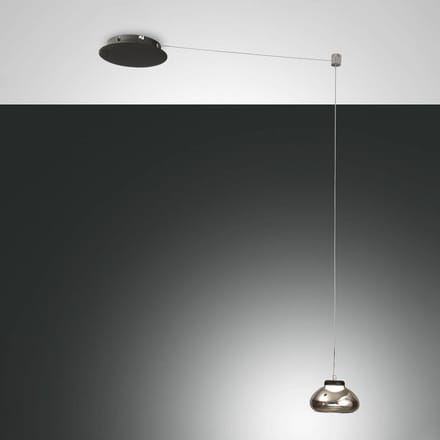 Fabas Luce Hanglamp Arabella decentraal 1-lamp, rookgrijs
