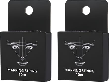 Henna Brows Mapping String - Microblading - 10m - Voorgeïnkt - 2 stuks - Zwart