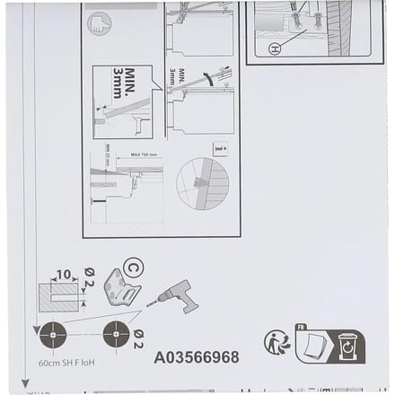 AEG sjabloon, inbouwset, 140035669682