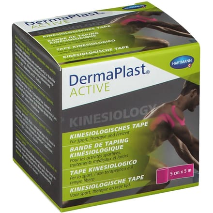 Hartmann Dermaplast Active Kinesio Tape Roze 5cm x 5m 5220420 1 Verband