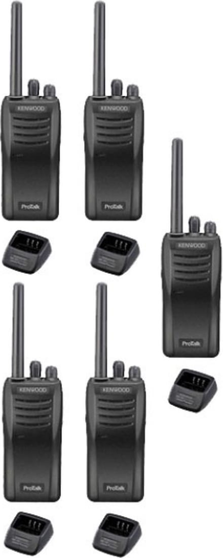 Set van 5 stuks Kenwood TK-3501 PMR446 met tafelladers