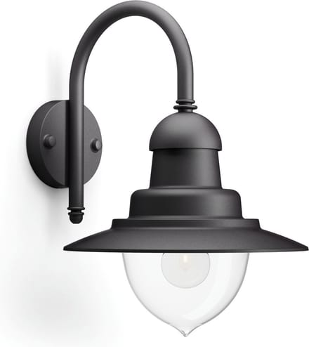 Philips Raindrop wall lantern black 1x60W 230V| No bulb Ha