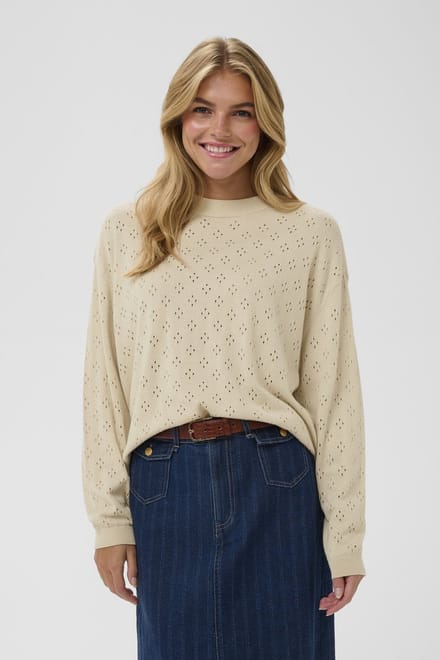 Saint Tropez OlineSZ Pullover Dames Trui - Oatmeal