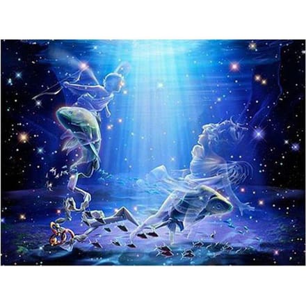 Peinture diamant 5d, nouvel arrivage, point de croix, broderie diamant 20X30CM blue