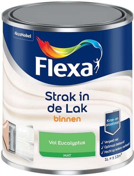 Flexa - Strak In De Lak Binnenlak Mat - Vol Eucalyptus - Mengverf - 1 L