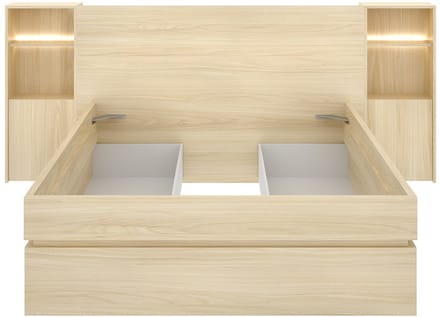 Vente-unique Bedframe hout natuurlijk licht 160 x 200 cm