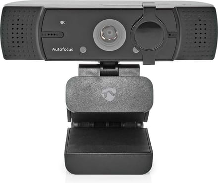 Nedis Webcam – 4K Ultra HD – Webcam voor PC – Autofocus – Microfoon – Zwart