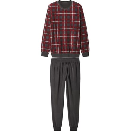 ESMARA MEN Fleece heren pyjama (antraciet, S)