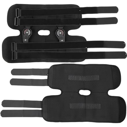 Genouillère Courte Réglable avec Attache à Serrage Ligamentaire Genouillère Support Protecteur (M) M black