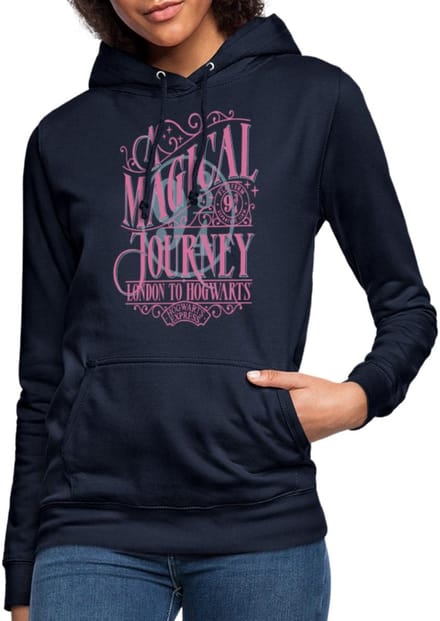 Harry Potter Perron 9 ¾ Ontwerp In Roze & Blauw Hoodie Dames