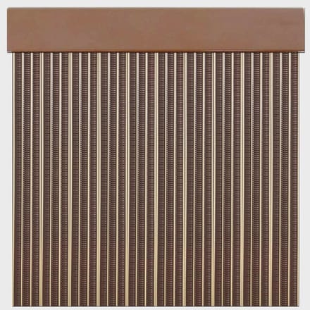 Deurgordijn van PVC met Aluminium Stang - Brown Beige - 100 cm x 210 cm