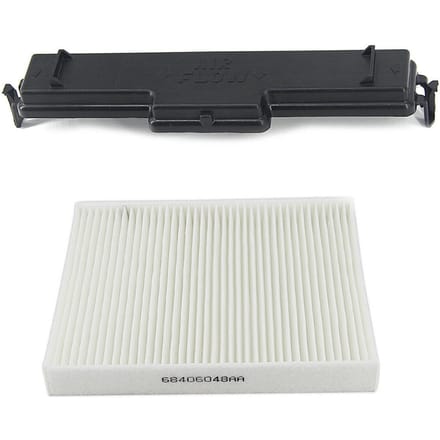 Cabineluchtfilterset, airconditioningfilter en toegangsdeurset vervanging voor Dodge Ram 1500 wit