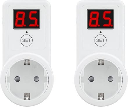 Digitale afteltimer - Stopcontact timer - Energie besparen - LCD display - 2 stuks - Wit