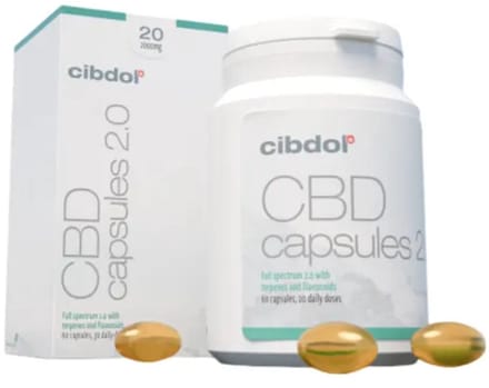 Cibdol - 20% CBD capsules 2.0 (60 stuks - 16 mg per capsule) - hennep - cannabis - THC - cannabidiol