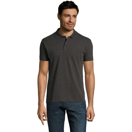 SOLS Heren Perfect Heather Poloshirt (Houtskoolmelange)