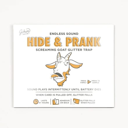 Joker Greeting Goat - Hide & Prank Kaart - Random Gil & Glitters!