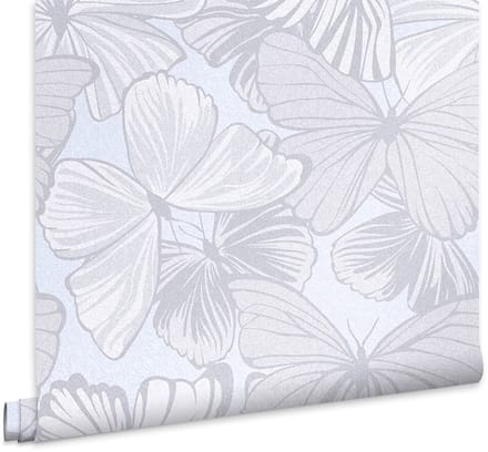 Laura Ashley Butterfly Garden Behang - Dieren - 10mx52cm - Grijs