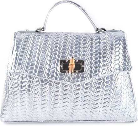 Giuliano handtas Babette - Zilver - Metallic - Made in Italy