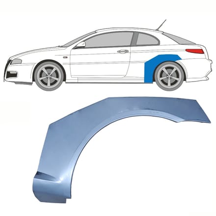 Reparatiepaneel achterspatbord voor Alfa Romeo GT 2003-2010 / Links