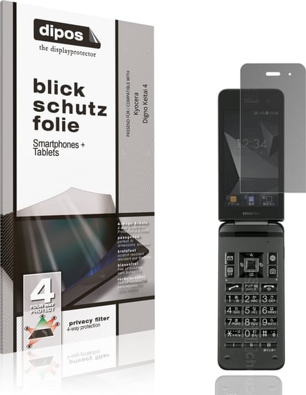 dipos – Matte Privacy Screenprotector geschikt voor Kyocera Digno Keitai 4 | Anti-Spy Beschermfolie