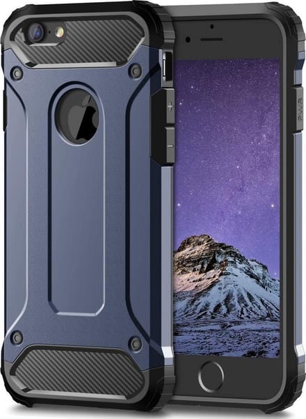 Hybrid Armor - Heavy Duty Geschikt voor: iPhone 7 Plus / 8 Plus Hoesje - Blauw
