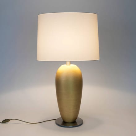 Holländer Tafellamp OMEGA OVAL, goud/ecru, hoogte 77 cm, keramiek, E27