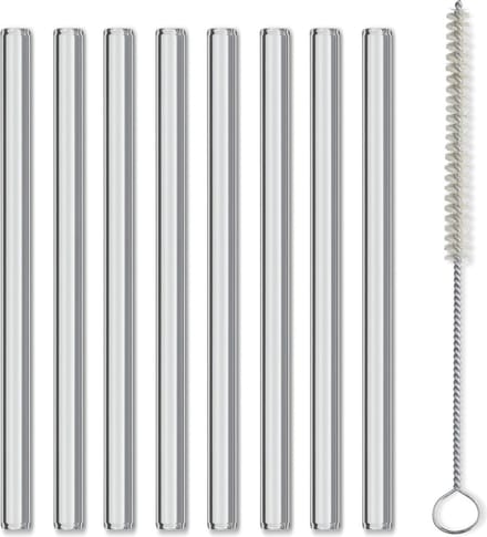 Glazen Rietjes 15 cm, Set van 8 Stuks - Kela | Grace