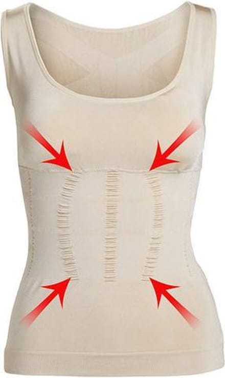 Corrigerend ondergoed dames - Hemd - Beige - Maat M