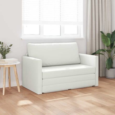 vidaXL - Slaapbank - Wit - 124 - x - 71 - x - 78 - cm - Kunstleer