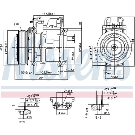 Compressor airconditioning NISSENS 890023