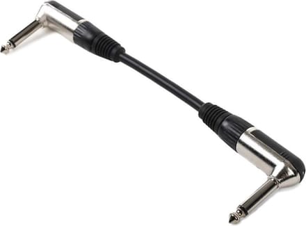 Patchkabel 6,35mm-jack 15cm gebogen