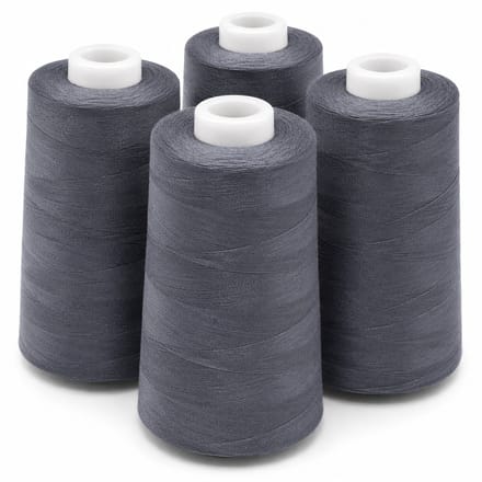 Polyester Overlockgaren – 4 Cones × 2700 m – Totaal 10.800 m – Grijs 246