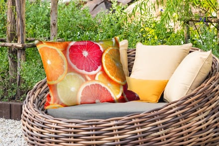 Buitenkussens - Fruit - Kleurrijk - Close up - 60x40 cm - Weerbestendig