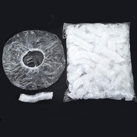 Wegwerp Douchemutsen - Plastic Haarhoezen - Bescherming Haar - Versterkte Rand - 100 Stuks - Transparant
