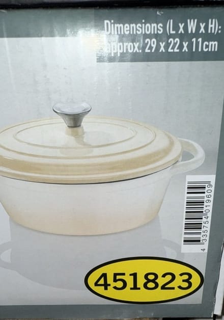Livarno Home Gietijzeren pan 29 cm 3,8 L - Beige