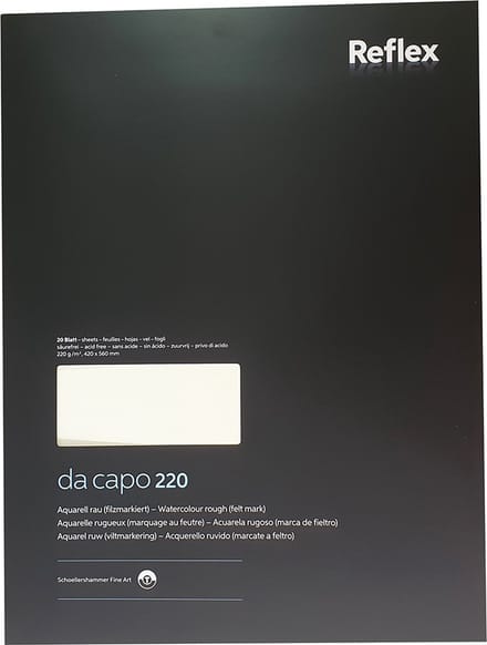 Aquarelpapier da capo 42x56cm 220g/m2 blok 20 vel VF5004239
