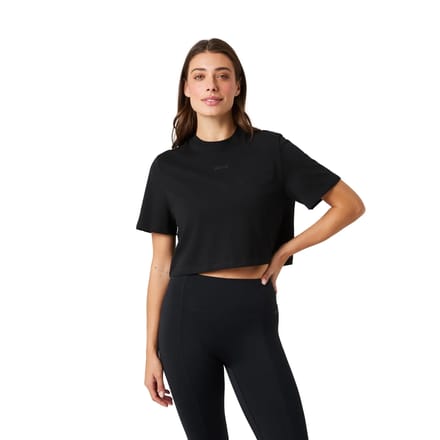T-Shirt Björn Borg Women Studio Oversized Cropped Black Beauty-S
