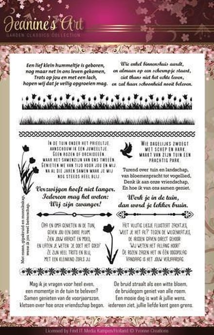 Stempel - Jeanines Art -Garden Classics - Tekst