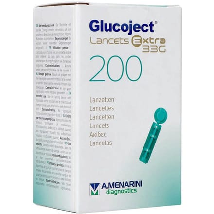 A.Menarini Glucoject® Lancets Extra 33 G Lancetten 200