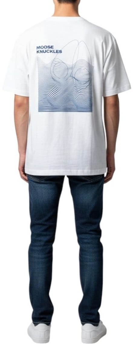Moose Knuckles Heren T-shirt Wit M16MT734/891 Mindfold Tee