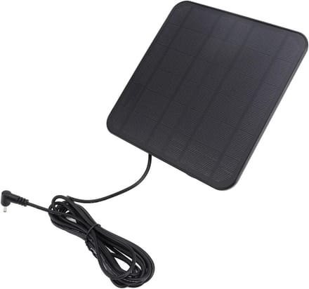 Zonnepaneel Camera - Solar Charger - Continue Stroom - 360 Graden Beugel - 5 Watt - Zwart