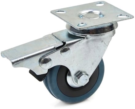 GEKO Zwenkwiel met rem - 50mm - Polypropyleen kern - Rubberen band - Max. 50kg belasting