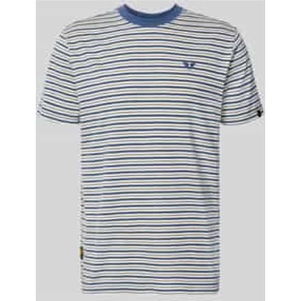 T-shirt in all-over look met ronde hals