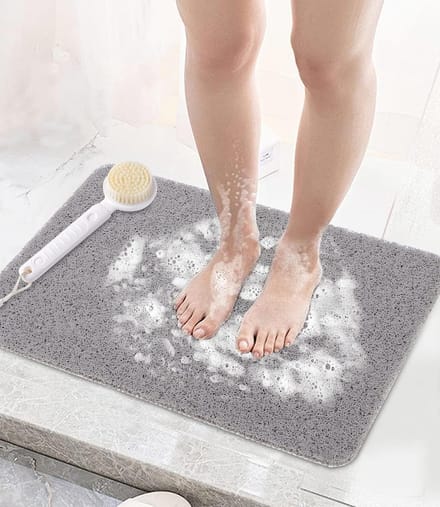 Antislip Douchemat met Massage-effect - Waterdoorlatend en Wasbaar - 40 x 60 cm, Grijs