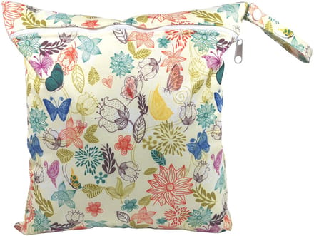 Strandtas met ritssluiting – Waterdichte strandtas – Luiertas – 28x30 cm –Vlinder K25